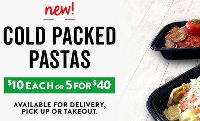 Choose 5 cold packed pastas at East Side Mario's