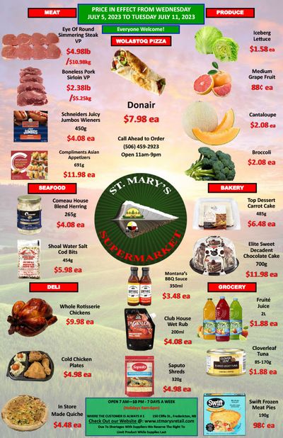 St. Mary's Supermarket Flyer July 5 to 11