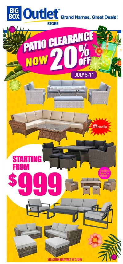 Big Box Outlet Store Flyer July 5 to 11