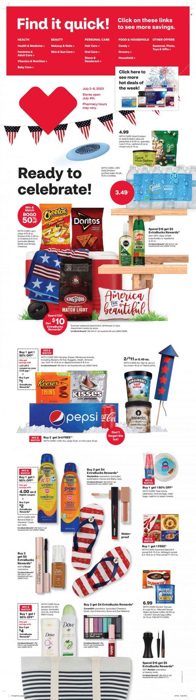 CVS Pharmacy Weekly Ad Flyer Specials July 2 to July 8, 2023