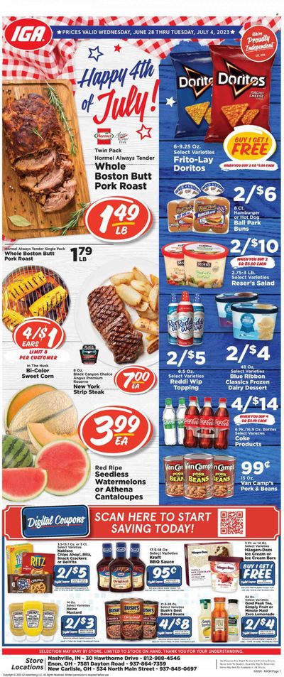 IGA (IN) Weekly Ad Flyer Specials June 28 to July 4, 2023