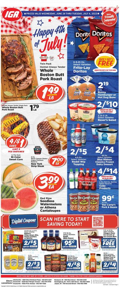 IGA (IN) Weekly Ad Flyer Specials June 28 to July 4, 2023