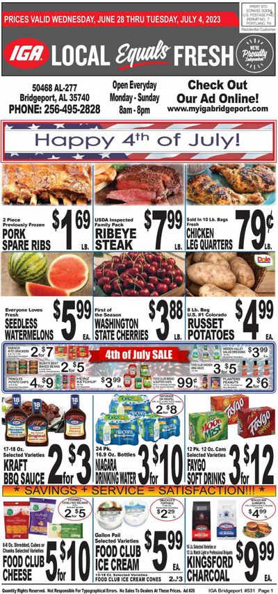 IGA (50) Weekly Ad Flyer Specials June 28 to July 4, 2023