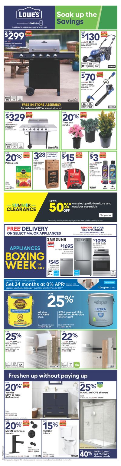 Lowe's (West) Flyer July 6 to 12