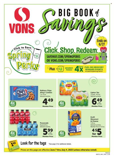 Vons (CA) Weekly Ad Flyer Specials June 7 to July 4, 2023