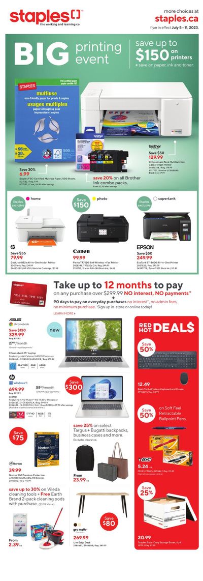 Staples Flyer July 5 to 11