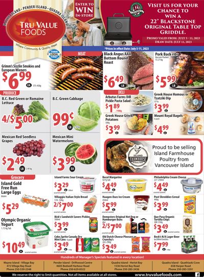 Tru Value Foods Flyer July 5 to 11