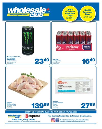Wholesale Club (West) Flyer July 6 to 26
