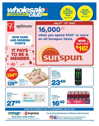 Wholesale Club (ON) Flyer July 6 to 26