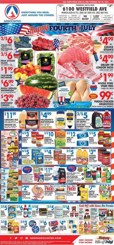 Associated Supermarkets (NY) Weekly Ad Flyer Specials June 30 to July 6, 2023