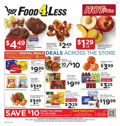 Food 4 Less (IN) Weekly Ad Flyer Specials July 5 to July 11, 2023