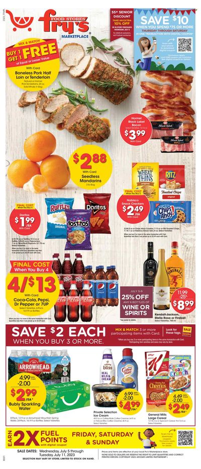 Fry’s (AZ) Weekly Ad Flyer Specials July 5 to July 11, 2023