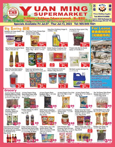 Yuan Ming Supermarket Flyer July 7 to 13
