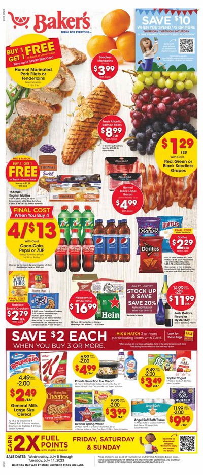 Baker's (NE) Weekly Ad Flyer Specials July 5 to July 11, 2023
