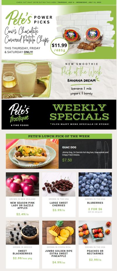 Pete's Fine Foods Flyer July 6 to 12