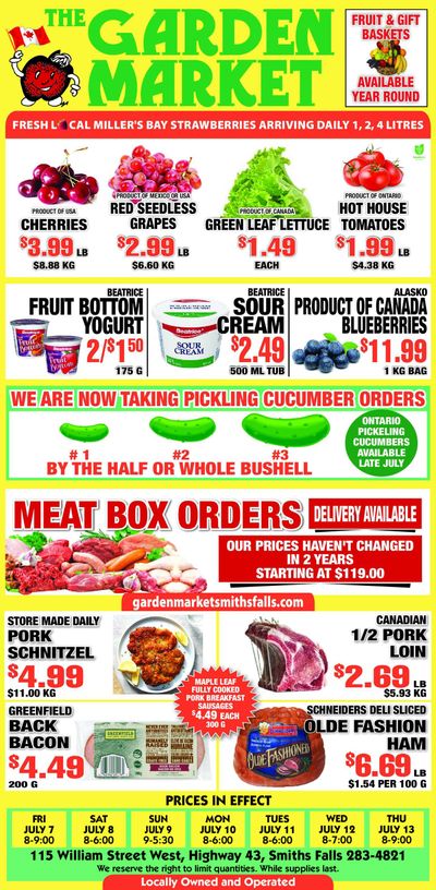 The Garden Market Flyer July 7 to 13