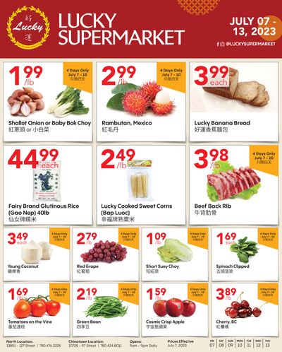 Lucky Supermarket (Edmonton) Flyer July 7 to 13