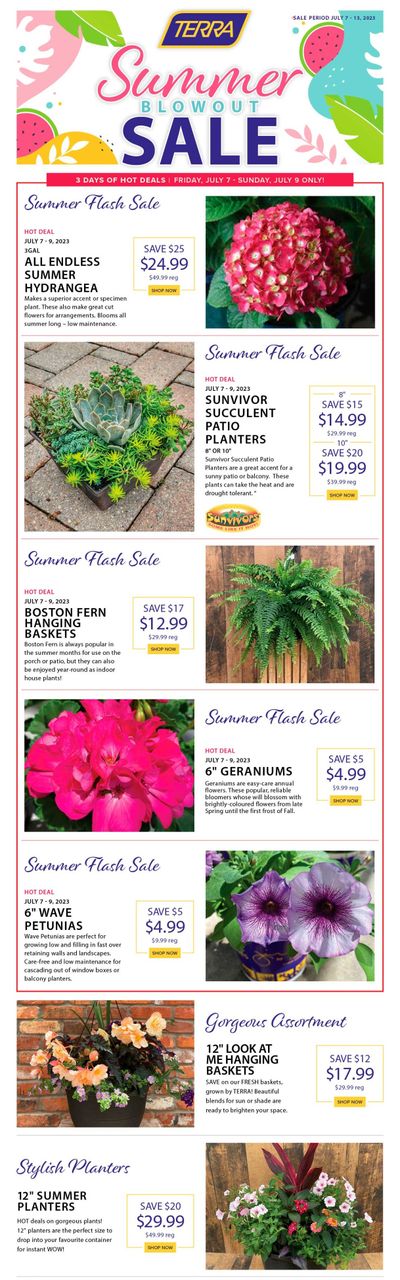 Terra Greenhouses Flyer July 7 to 13