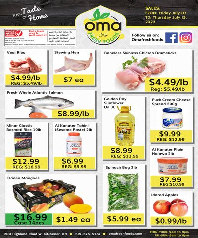 Oma Fresh Foods Flyer July 7 to 13