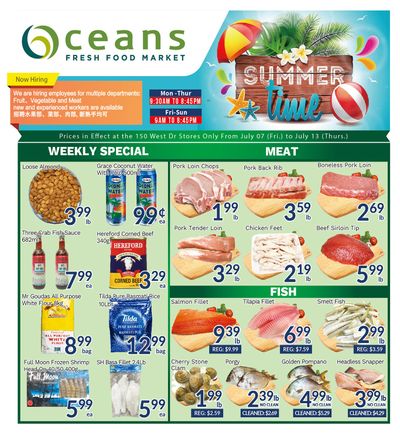 Oceans Fresh Food Market (West Dr., Brampton) Flyer July 7 to 13