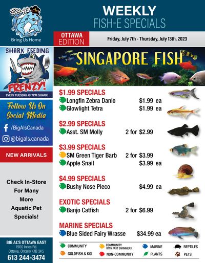 Big Al's (Ottawa East) Weekly Specials July 7 to 13 Big Al's (Ottawa East) Weekly Specials July 7 to 13