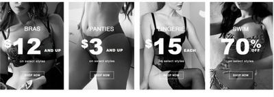 La Senza Canada Sale Event: Bras $12 and up, Panties $3 and up + More!