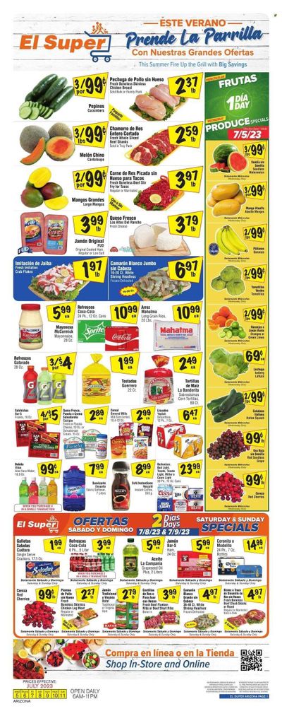 El Super (AZ) Weekly Ad Flyer Specials July 5 to July 11, 2023