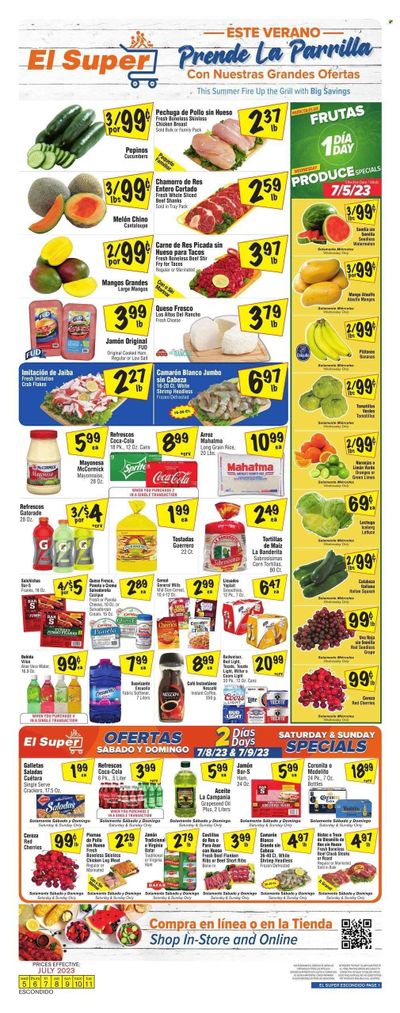 El Super (CA) Weekly Ad Flyer Specials July 5 to July 11, 2023