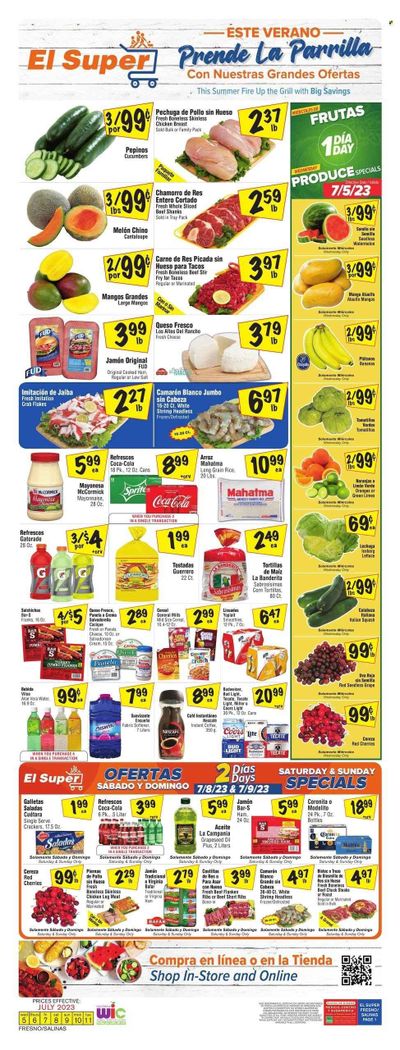 El Super (CA) Weekly Ad Flyer Specials July 5 to July 11, 2023