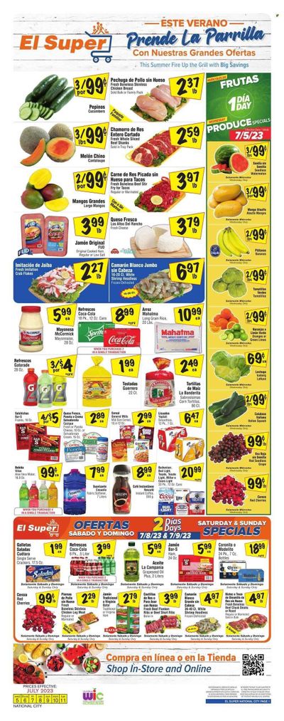 El Super (CA) Weekly Ad Flyer Specials July 5 to July 11, 2023
