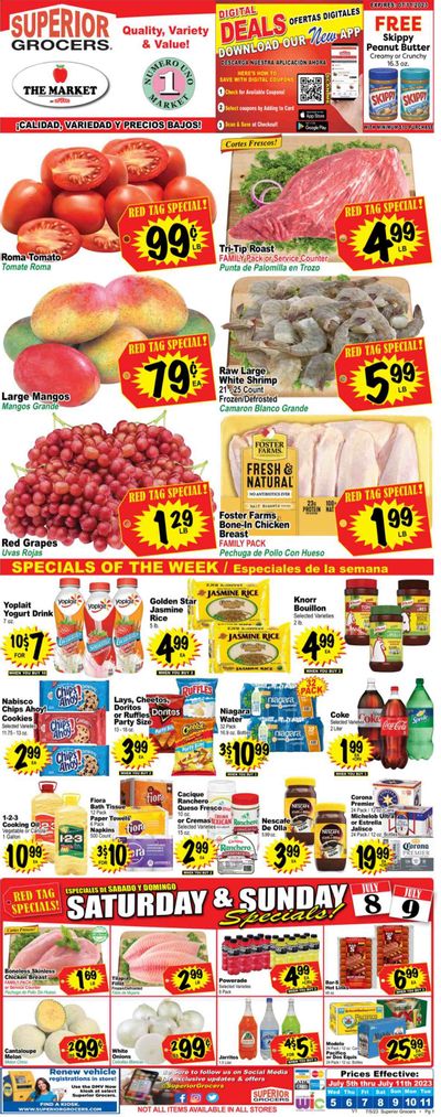 Superior Grocers (CA) Weekly Ad Flyer Specials July 5 to July 11, 2023