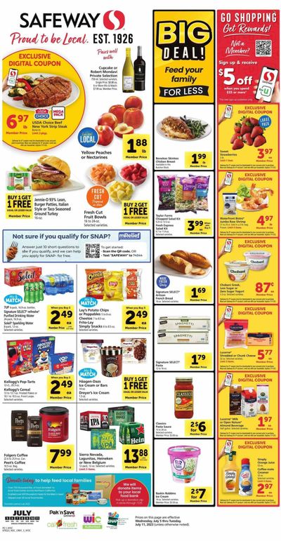 Safeway (CA) Weekly Ad Flyer Specials July 5 to July 11, 2023