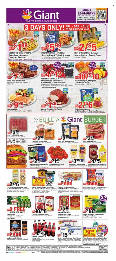 Giant Food (DE, MD, VA) Weekly Ad Flyer Specials July 7 to July 13, 2023