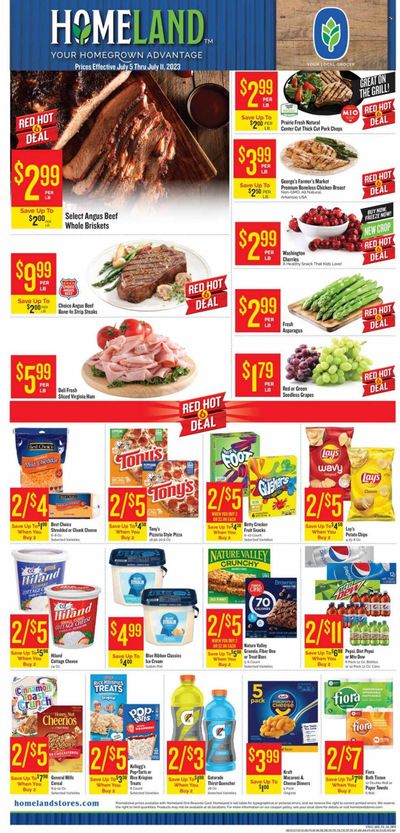 Homeland (OK, TX) Weekly Ad Flyer Specials July 5 to July 11, 2023