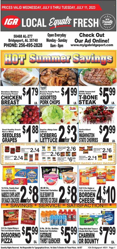 IGA (50) Weekly Ad Flyer Specials July 5 to July 11, 2023