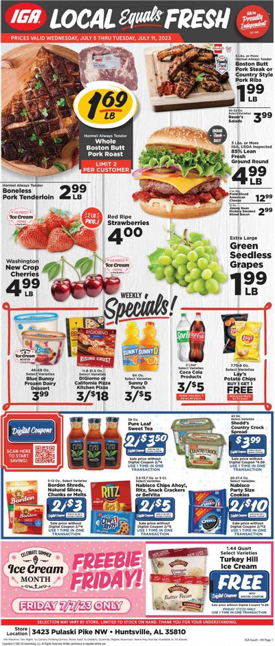 IGA (AL) Weekly Ad Flyer Specials July 5 to July 11, 2023