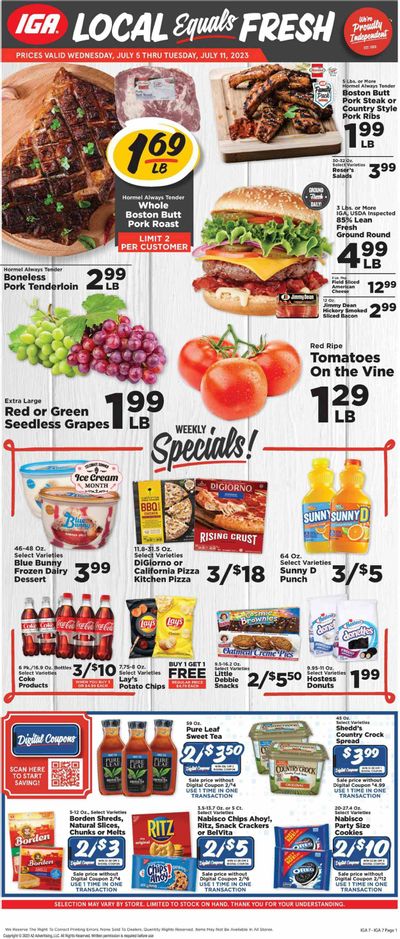 IGA (VA) Weekly Ad Flyer Specials July 5 to July 11, 2023