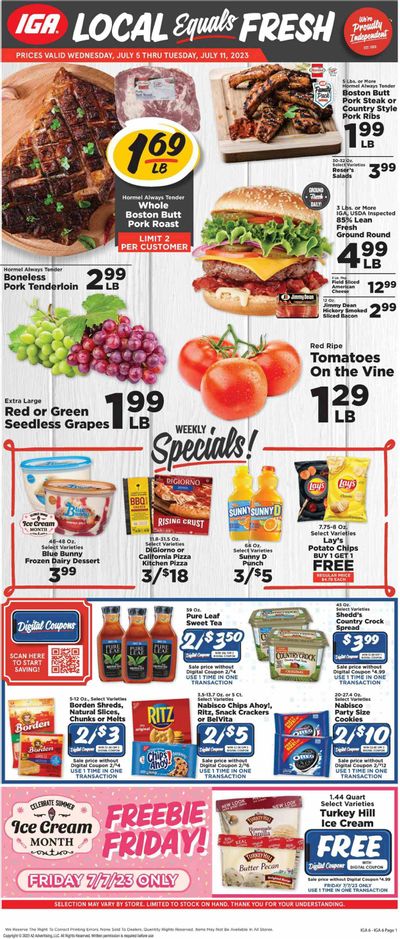 IGA (TN) Weekly Ad Flyer Specials July 5 to July 11, 2023