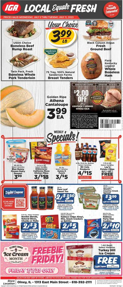 IGA (IL) Weekly Ad Flyer Specials July 5 to July 11, 2023
