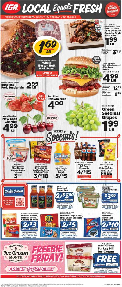 IGA (KY) Weekly Ad Flyer Specials July 5 to July 11, 2023