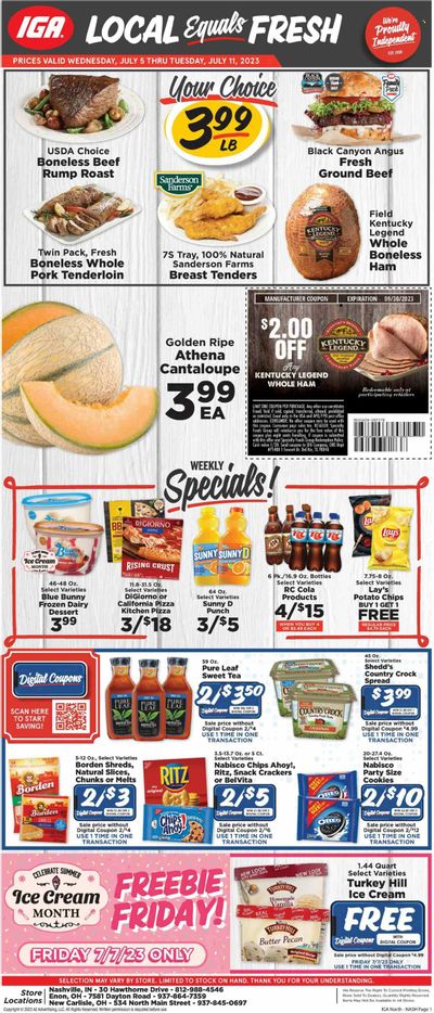 IGA (OH) Weekly Ad Flyer Specials July 5 to July 11, 2023
