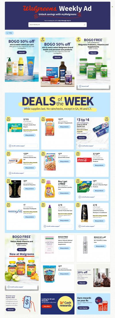 Walgreens Weekly Ad Flyer Specials July 9 to July 15, 2023