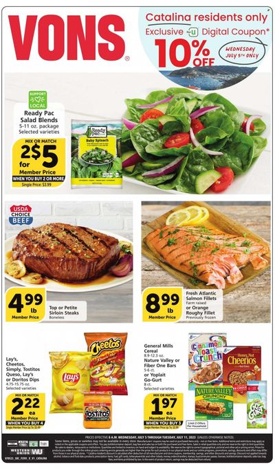 Vons (CA) Weekly Ad Flyer Specials July 5 to July 11, 2023