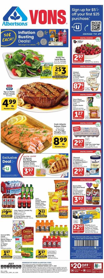 Vons (CA) Weekly Ad Flyer Specials July 5 to July 11, 2023