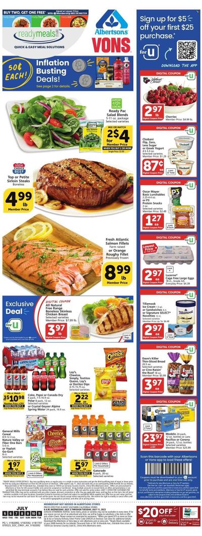 Vons (CA) Weekly Ad Flyer Specials July 5 to July 11, 2023