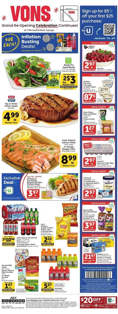 Vons (CA) Weekly Ad Flyer Specials July 5 to July 11, 2023