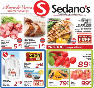 Sedano's (FL) Weekly Ad Flyer Specials July 5 to July 11, 2023