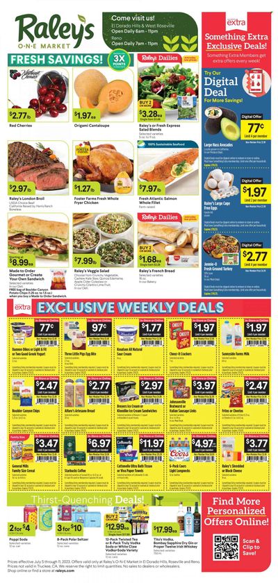 Raley's (CA, NV) Weekly Ad Flyer Specials July 5 to July 11, 2023