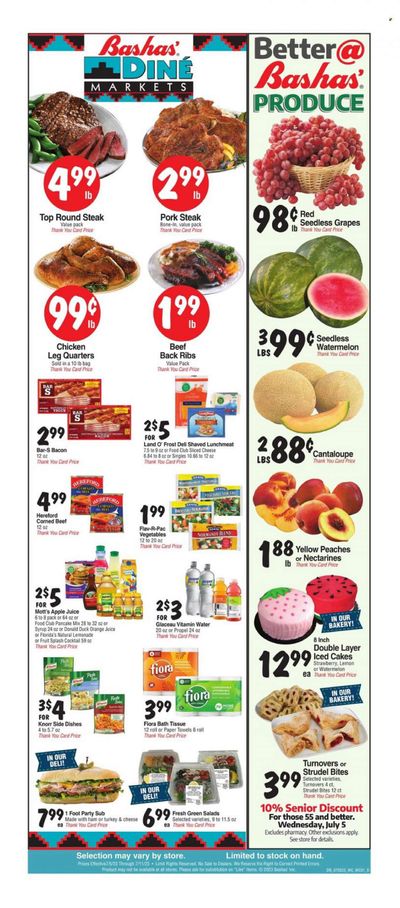 Bashas' Diné Markets (AZ, NM) Weekly Ad Flyer Specials July 5 to July 11, 2023