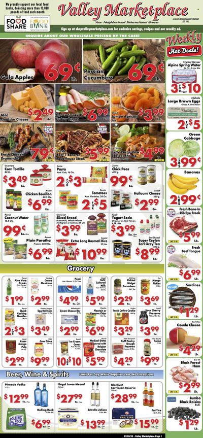 Valley Marketplace (CA) Weekly Ad Flyer Specials July 5 to July 11, 2023